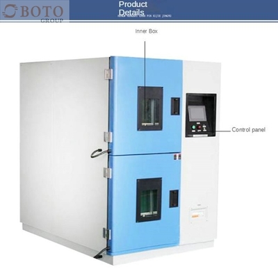 R404A / R23 Thermo-Schock-Prüfkammer, -40C ~ 150C Zwei-Zone, Umwandlungszeit von 10 Sekunden